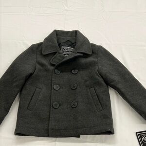 Kids Peacoat in Charcoal Gray